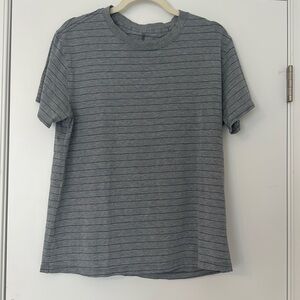 Lululemon all yours tee striped grey size 6!